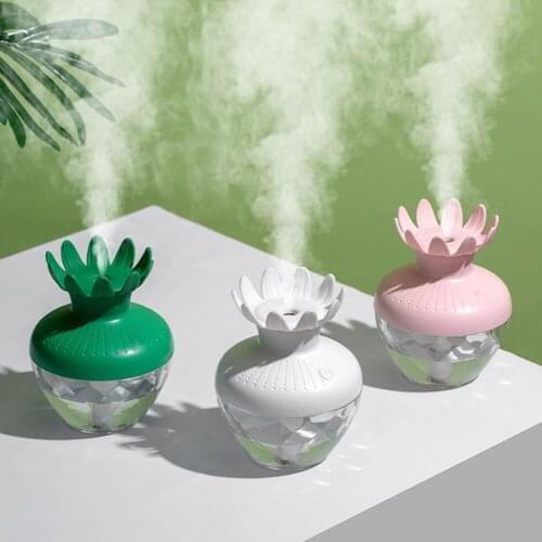 200ml Air Humidifier Aroma Diffuser Car Desktop Mist Maker USB Rechargeable Portable Vase Shape Humidifier with LED Night Light