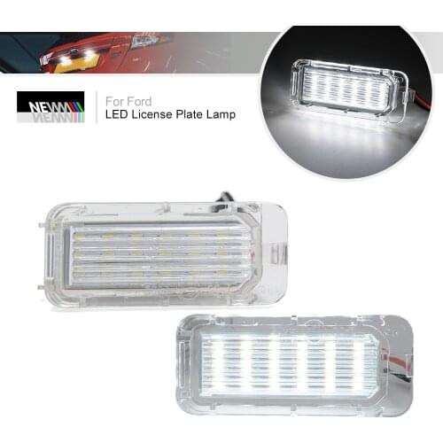2PCs No Error Canbus LED License Plate Light Lamp For Ford Fiesta Mondeo MK4 Kuga Galaxy S-max C-max MK2 DA3 MK3 MK5 MK6
