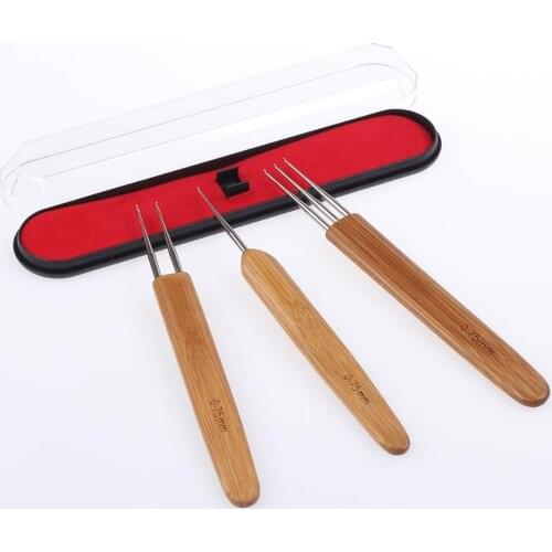 3pcs 0.5/0.75Hook Crochet Needle For Synthetic Hair Extension Tool And Making Jumbo Senegalese Twist Micro Braids Wigs Xtrend