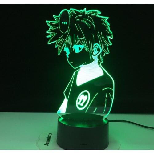 Killua Zoldyck Hunter X Anime 3d Lamp Figure Nightlight Color Changing Usb Battery Child Led Night Light Holiday Gift for Kids