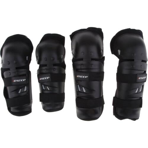 4Pcs/Set Motorcycles Knee Elbow Pads Protection Motobikes Racing Knee Shin Guards Protective Gear for Adults