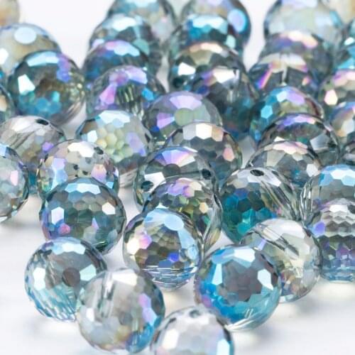 8 10MM Round Glass Beads Austria Crystal Side Hole 128 Faceted Ball Bead For DIY Necklace Jewelry Hand Making Crafts Accessories