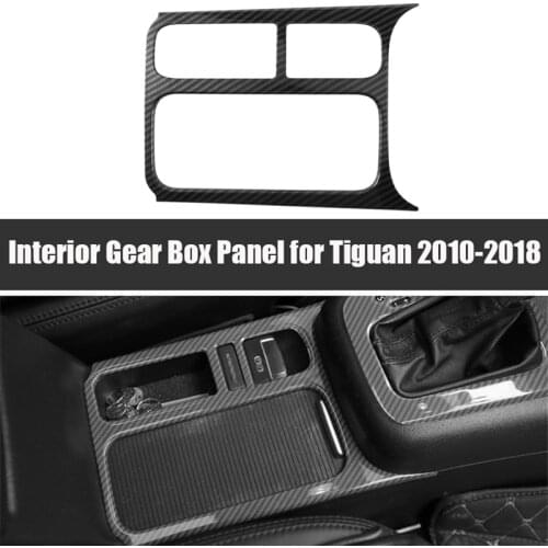 ABS Gear Shift Box Panel Water Cup Holder Frame Cover Trim Stickers for Tiguan 2010-2018 Car Styling