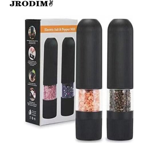 Automatic Salt and Pepper Grinder Electric Pepper Mill with Light Adjustable Coarseness Spice Grinder Kitchen Tools Accessories