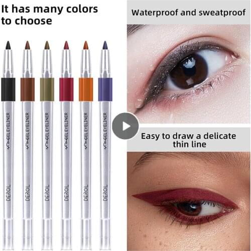 Colorful Long-lasting Matte Eyeliner Pen Waterproof Fast Dry Black Red Blue Matte Pencil Cosmetic Eye Liner Smooth Makeup Tools