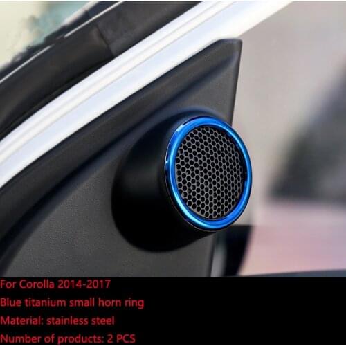 For Corolla 20142015 2016 2017 Speaker ring trim sticker Speaker Sound Ring Trim Cover Stainless Steel Decoration Interior trim