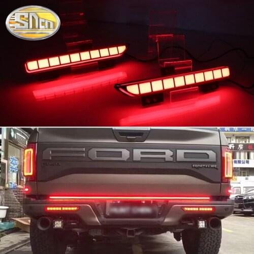 For Ford Raptor SVT F150 F-150 2016 - 2020 Multi-functions LED Rear Running Light + Strobe Brake + Yellow Turn Signal + Reverse