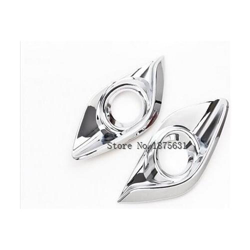 For Mazda 6 Atenza 2013-2015 ABS Chrome Glossy Front Fog Lamp Light Cover Exterior Chromium Styling Parts 2pcs