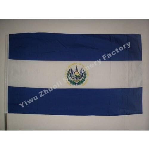El Salvador Flag 150X90cm (3x5FT) 115g 100D Polyester Double Stitched High Quality Free Shipping The Republic Of El Salvador