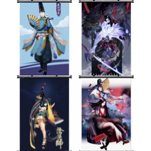 Game Anime Onmyoji Printed Poster Scroll Picture Cosplay Prop Home Wall Decoration for Women Men Birthday Gift 1pcs
