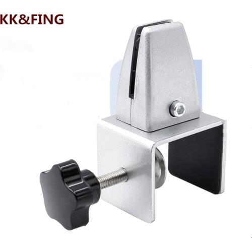 KK&FING 1PC Aluminum alloy thickened glass clamp C type adjustable screen clamp desk partition clamp glass fixing clamp fixture