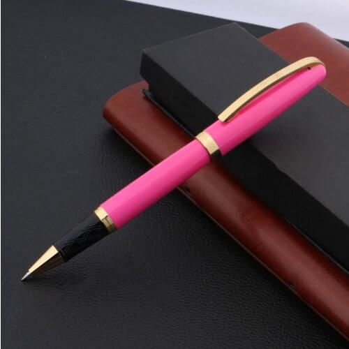 DKW Classic Bright RED GOLDEN Trim Metal Rollerball Pen