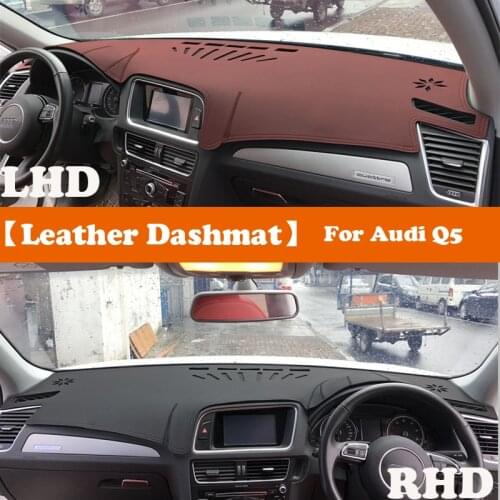 Leather Dashmat Accessories Car-Styling Dashboard Covers Pad Dash Mat Sunshade Carpet For Audi Q5 8R 2011-2016 2017 2018