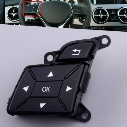 Car Left Steering Wheel Control Menu Switch Button 6 Pin Fit for Mercedes C E GLK Class W204 X204 W212 2014 A2185400162