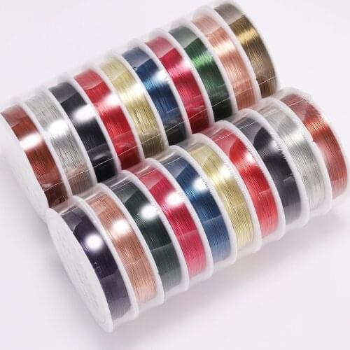 1 Roll Rose Gold Silver Color Copper Beading Cords Bracelet Necklace Beading Wire For DIY Jewelry Making Supplies