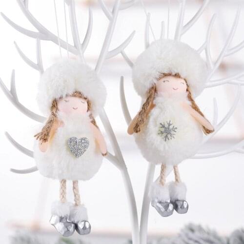 2021 New Year Christmas Cute Angel Heart Dolls Christmas Tree Ornament Pendant Noel Christmas Decoration for Home Xmas Kids Gift