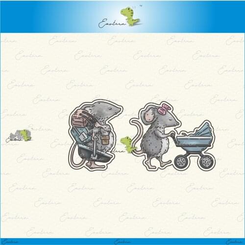 Mouse family metal cutting dies 2021 new diy molds Scrapbooking Paper Making die cuts crafts