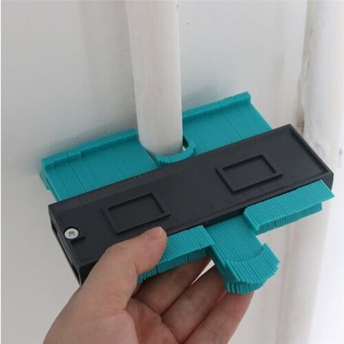 Multi-functio Contour Profile Gauge Tiling Laminate Tiles Edge Shaping Wood Measure Ruler ABS Contour Gauge Duplicator 5/10 inch