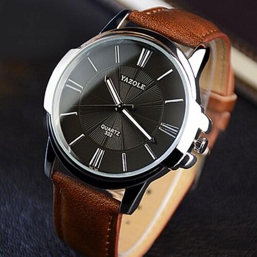 Mens Watches Top Brand Luxury Blue Glass Watch Men Watch Waterproof Leather Roman Mens Watch Male Clock Relojes Saat 2019 New