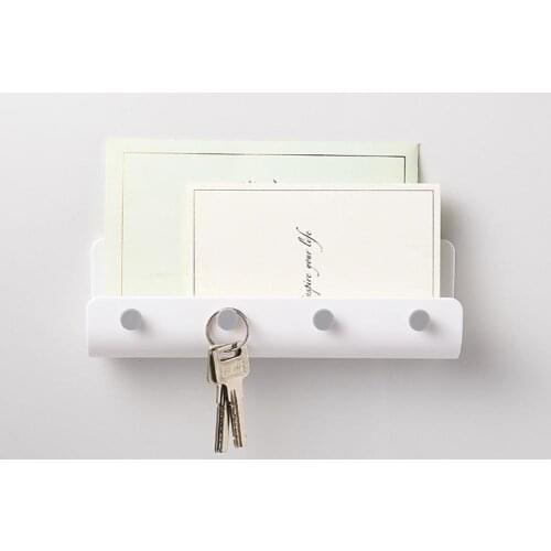 Wall Hook Key Towel Hanger Holder U Wall Hook Rack DIY Organizer 4 Hooks Storage Shelf Hanging Hooks Wall Mount Home Decor