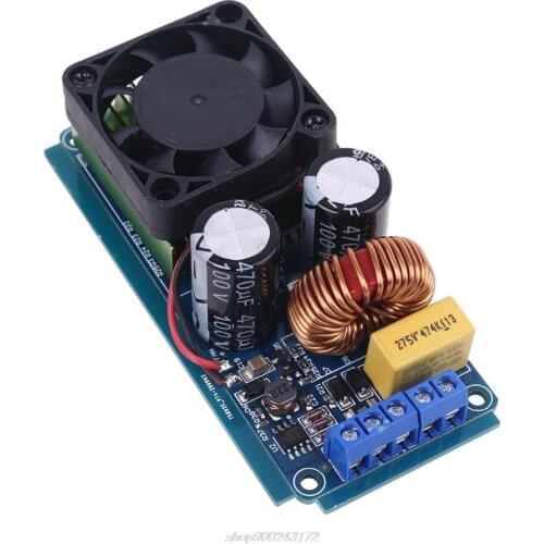 IRS2092S 500W Mono Channel Digital Amplifier Class D Stage HIFI Power Amp Board with Fan Jy20 21 Dropship