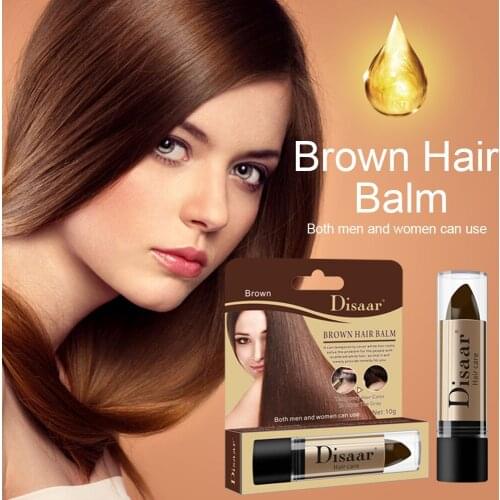 Disaar One-Time Hair dye Cream Instant Gray Root Coverage Hair Color Modify Cream Stick Temporary Cover Up White Hair Style 10g