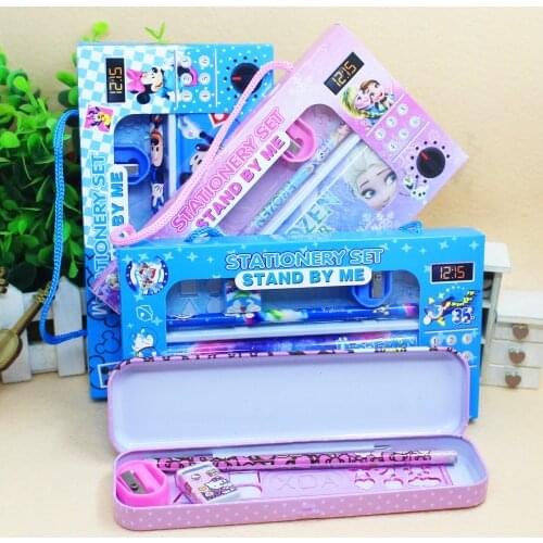 Wholesale New Disney Princess Frozen 4pcs/box happy birthday kids gift childrens Stationery set school gift box