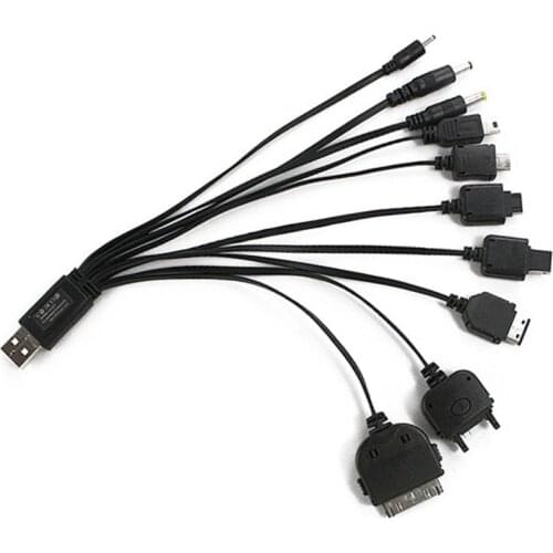 Portable USB Charge Cable Multi Charger Cable 10 in 1 Set A1 HR