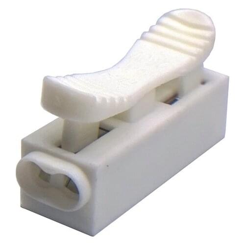 50pcs 100pcs ZQ01 PE Flame 220V 6A Self-locking Quick Connector Splice No Welding Jack Socket Cable Clamp Terminal Wire Adapter