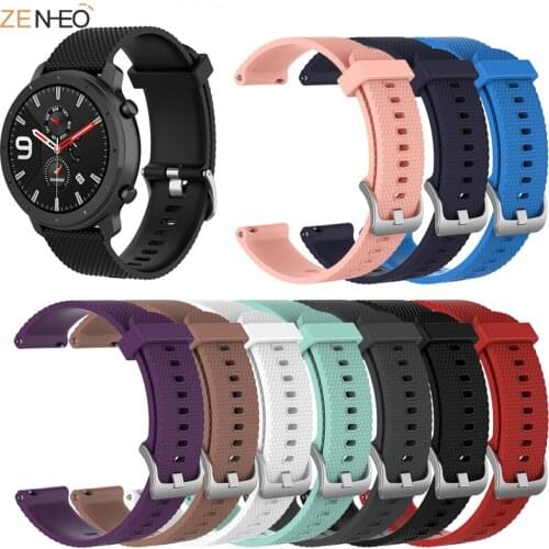 Silicone Wrist Band for Huami Amazfit GTS GTR 42mm Bracelet 20mm Strap for Huami Amazfit Bip BIT Youth Wearable Watch Band