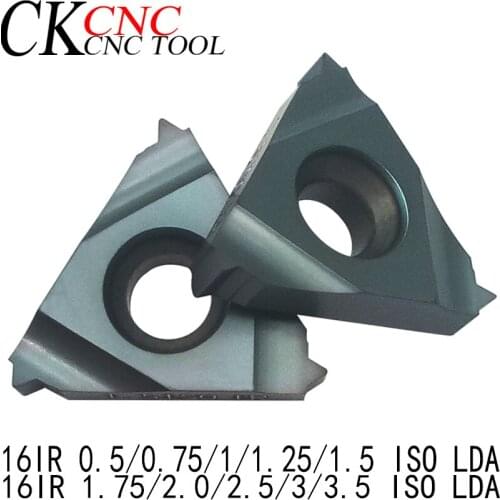 10pcs 16IR 0.5/0.75/1/1.25/1.5/1.75/2/2.5/3/3.5 ISO LDA carbide inserts, CVD coating, cut steel and cast steel Special Offer