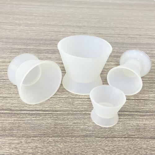 4pcs/Bag Dental Materials Silicone Mixing Bowl Use Dappen Dishes Teeth Whitening Laboratory Tools Odontologia Dentistry
