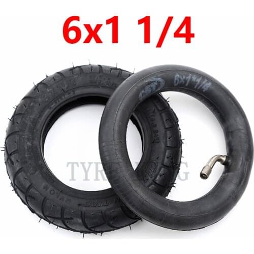 Electric Scooter Parts 6x1 1/4 Inner and Outer Tyre 6*1 1/4 Inflatable Wheel Tire 6 Inch Good Quality Tire