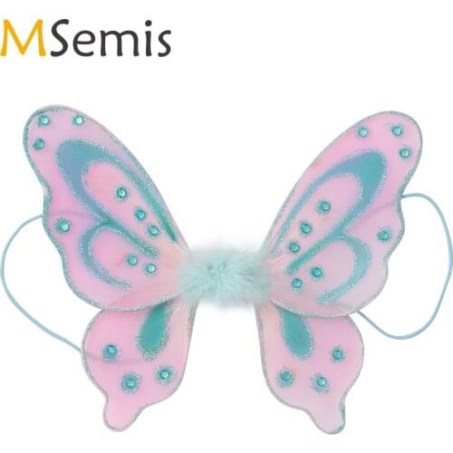 Fairy Elf Princess Angel Wings For Women Girls Halloween Party Cosplay Costumes Butterfly Wings Stage Performance Photography