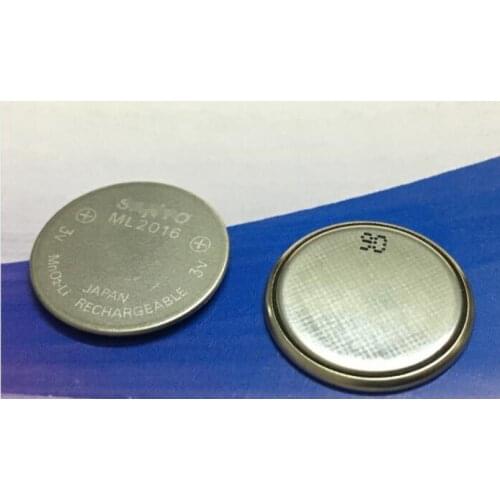 10PCS Japan ML2016 3V Rechargeable Battery Button Battery