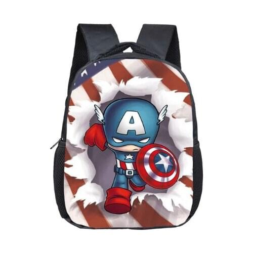 12 Inch Super hero Iron Man Backpack Schoolbags Girls Boys Children School Bags Kindergarten Toddler Backpack