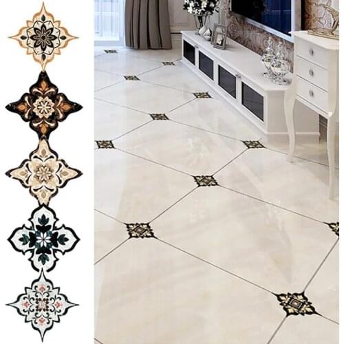 18 PCS Waterproof Smooth Floor Sticker CM Durable Self-adhesive PVC Tile Sticker Art Diagonal Decorative Brick Kitchen Paste