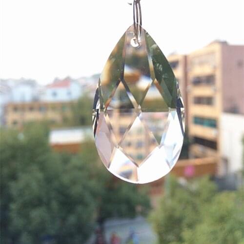 20PCS/LOT 89mm Clear Crystal Prism hanging drop Crystal Penant for Chandelier Prism Parts Free Shipping+free rings