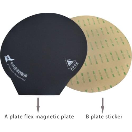3D heat Hot bed Magnetic Round Sticker Tape 200/220/240mm Flex Plate A+B 3D Printer parts Heated Platform Reusable Film Paper