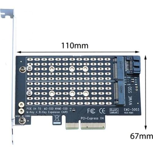 PCI Express To M.2 M2 Adapter SATA M.2 SSD PCIE Adapter NVME PCIE Adapter SSD M2 To SATA PCI-E Card M Key +B Key Dropship
