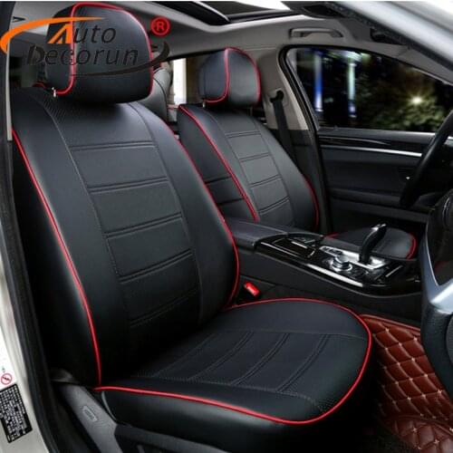 AutoDecorun Customized PU leather cushion seats for Chrysler 300C accessories seat covers set for cars seat supports car styling