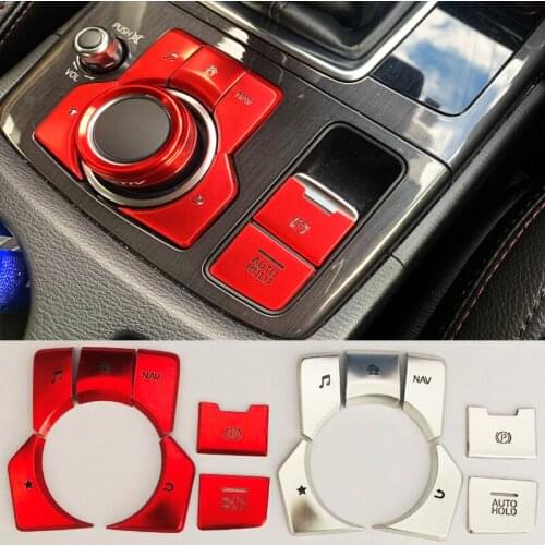 Car handbrake parking brake AUTO HOLD & Multimedia button cover trim sticker For Mazda 3 CX-3 CX-4 CX-5 CX-8 Right Hand Drive