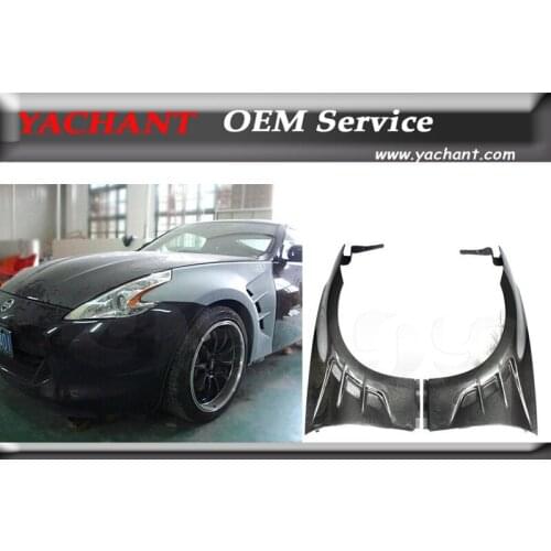 Car-Styling Carbon Fiber Front Fender Body Kit Fit For 2009-2016 370Z Z34 JP Style Front Fender