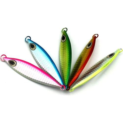 AZJ 2017 5 piece/set Metal 30G Fishing Lure Fishing Lure Spoon Sinking Fishing Hard Lure Slice Jig Bait Fishing Tackle Jigging