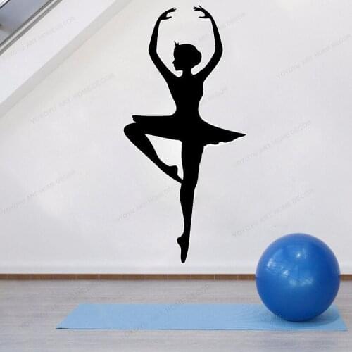 Ballerina vinyl Wall Decal dance for girls room wall sticker Removable art Ballet dancer Wall decor HJ460