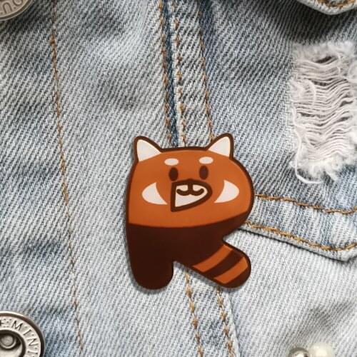 Cartoon Animal Brooch Vintage Pins For Backpacks Cute Bear Letter R Lapel Pin Hat Shirt Jeans Accessories Scarf Buckle Christmas