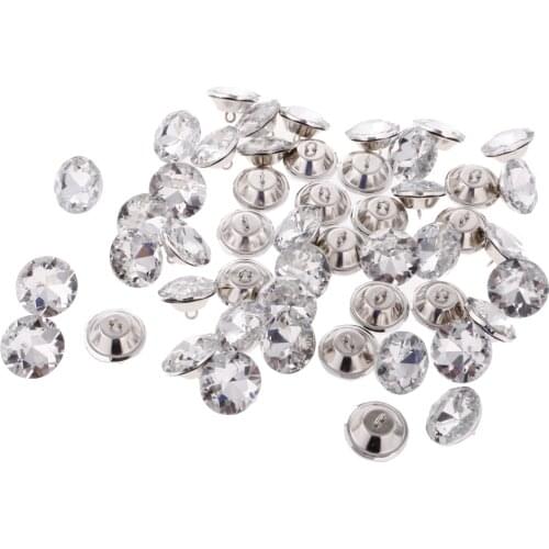 50pcs Flower Crystal Buttons For Sewing Sofa Upholstery Button DIY Crafts Decorations