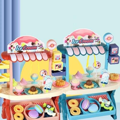 Kids Pretend Play Kitchen Toy Simulational Candy Ice Cream Shopping Role Play