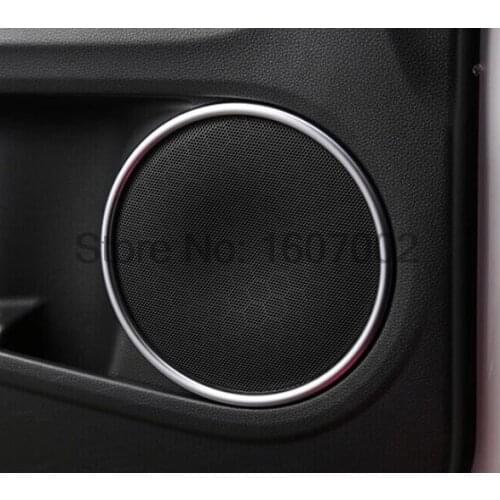 FOR HONDA VEZEL HR-V 2014 2015 2016 CHROME DOOR STEREO SPEAKER COLLAR COVER TRIM RING SURROUND HRV