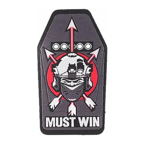 MUST WIN Strategy Team Embroidery Patch Tactical Helmet Night Vision Arrow Military Victory Velcro Clothing DIY Appliqued Badge